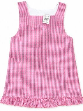 Main Street Collection ' Pink Gingham Sleeveless Dress with Ruffle Hem
12 mos
